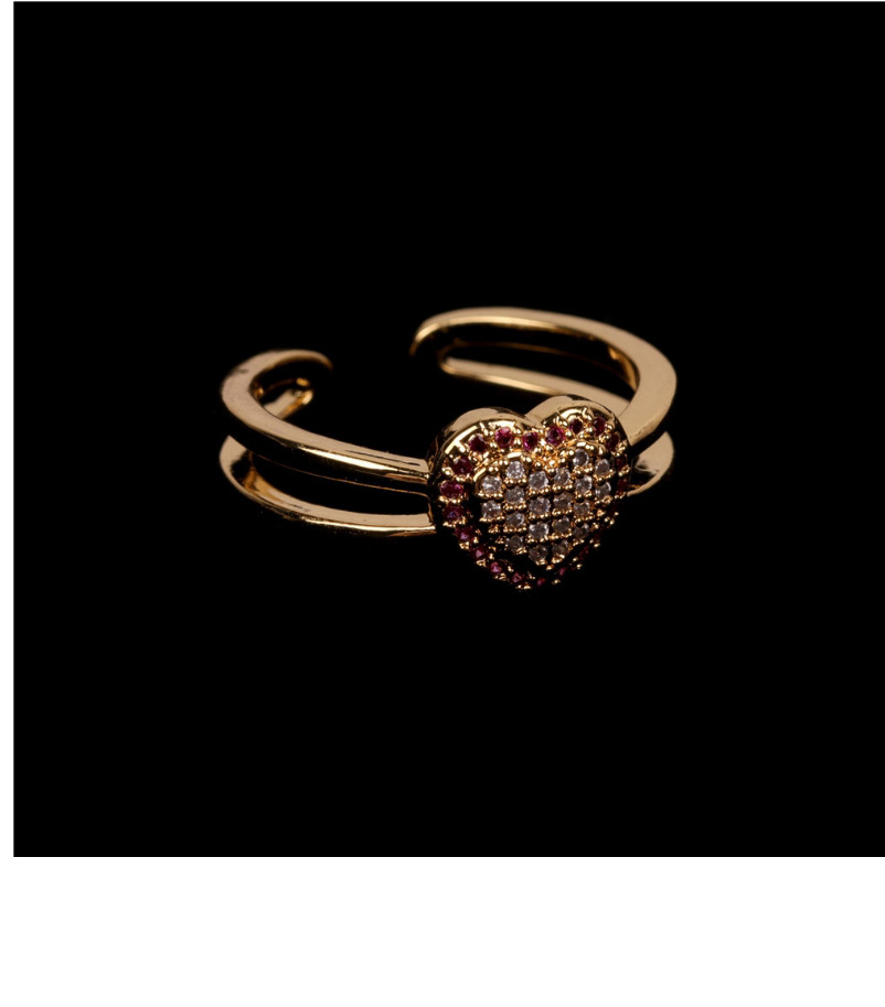 Fashion Little Love Micro-set Color Diamond Love Ring,Fashion Rings