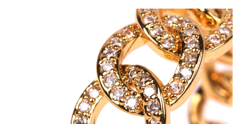 Fashion Golden Open Micro Ring With 8 Diamonds,Fashion Rings