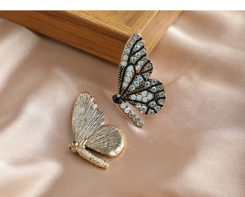 Fashion Pink Butterfly Earrings With Alloy Diamonds,Stud Earrings