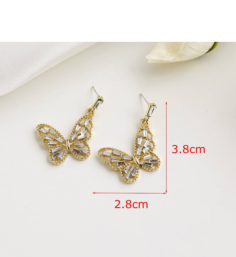 Fashion Golden Butterfly Pierced Stud Earrings,Drop Earrings