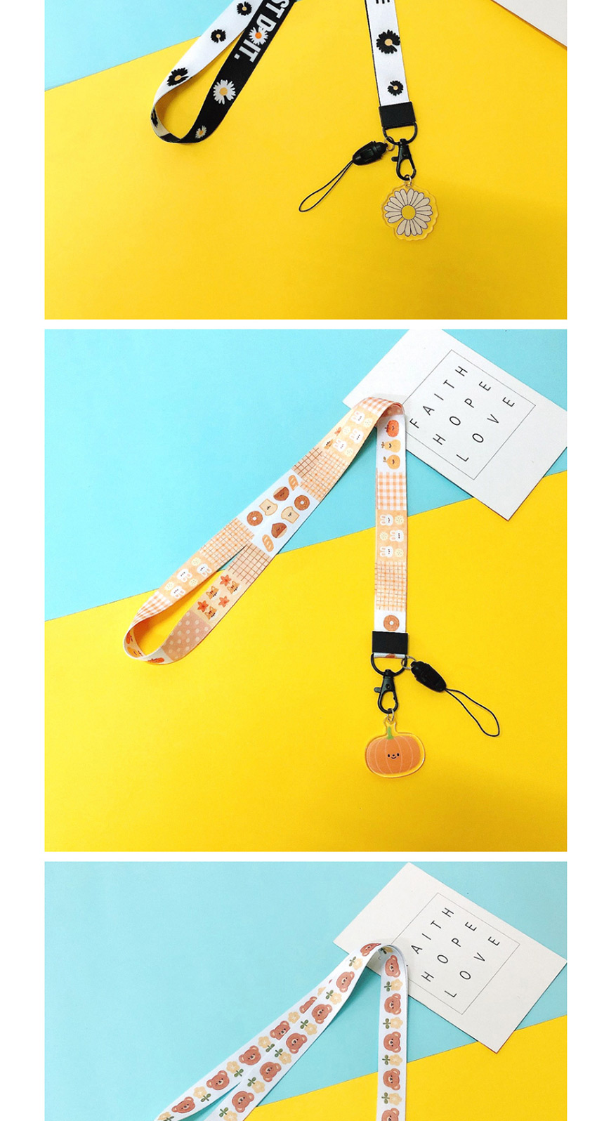 Fashion Flower Bear [short Rope] Removable Key Mobile Phone Lanyard,Phone Chain