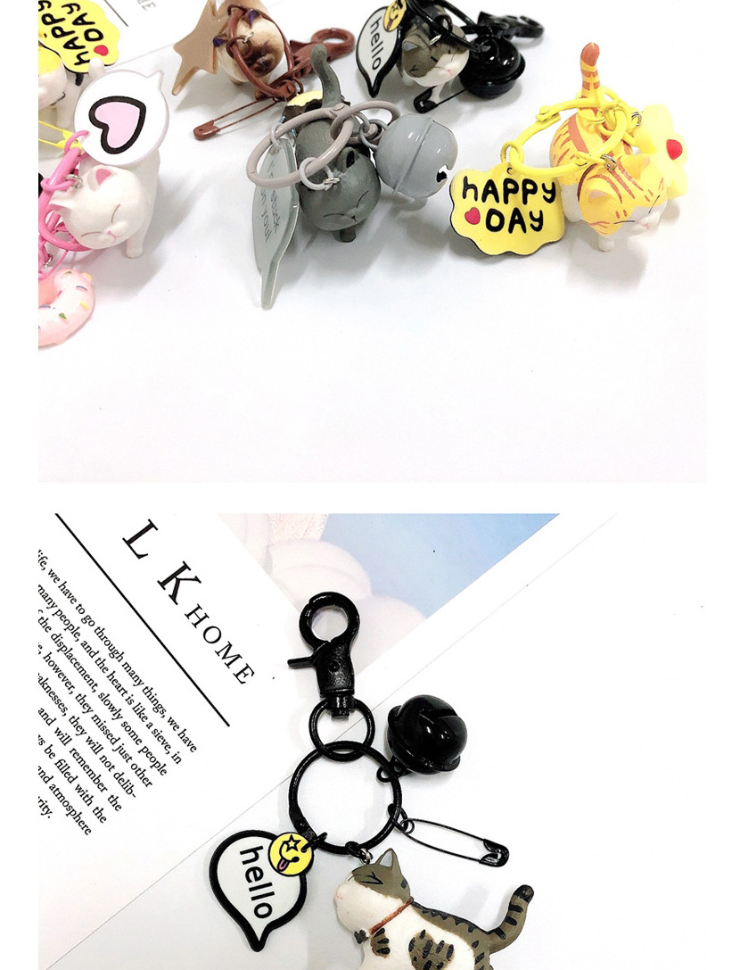 Fashion Black And White Cat Cat Buckle Bag Cartoon Key Chain Pendant,Household goods