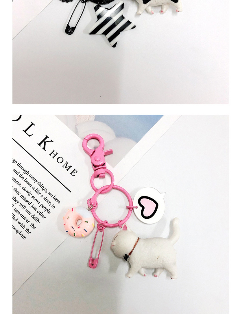 Fashion White Cat Cat Buckle Bag Cartoon Key Chain Pendant,Household goods