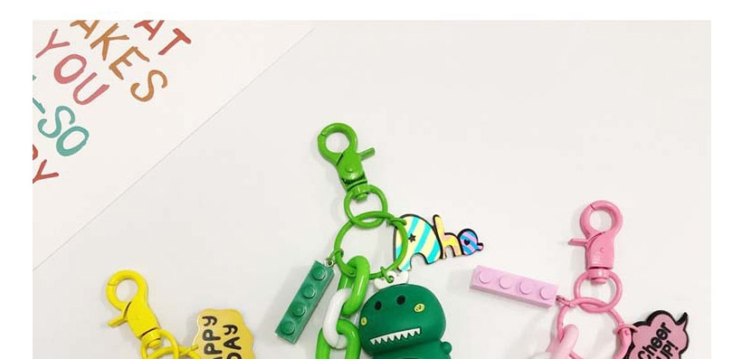 Fashion Green Small Dinosaur Doll Keychain Pendant,Household goods