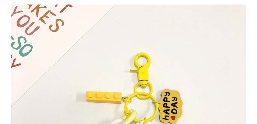 Fashion Yellow Small Dinosaur Doll Keychain Pendant,Household goods