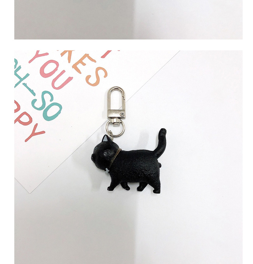 Fashion Grey Cat Cartoon Three-dimensional Kitten Keychain,Household goods