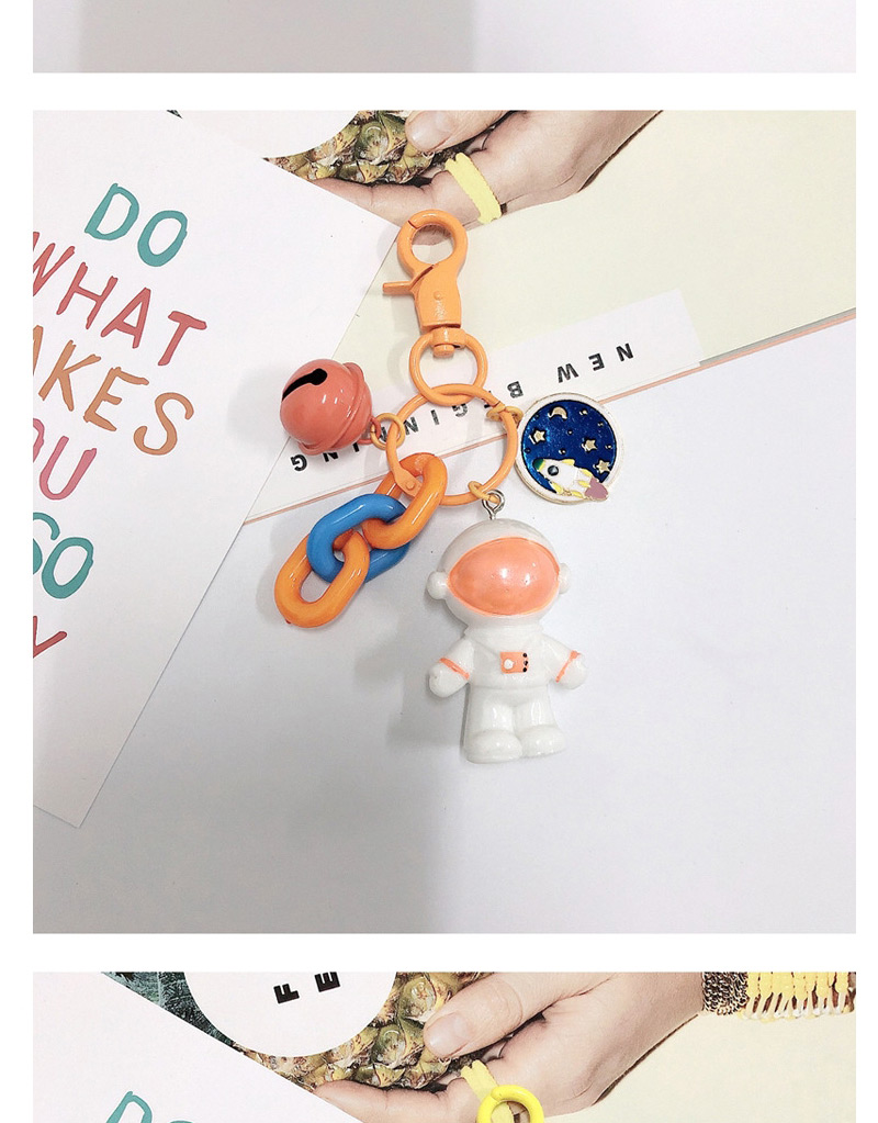 Fashion Chain Bell-orange Astronaut Keychain Pendant,Household goods