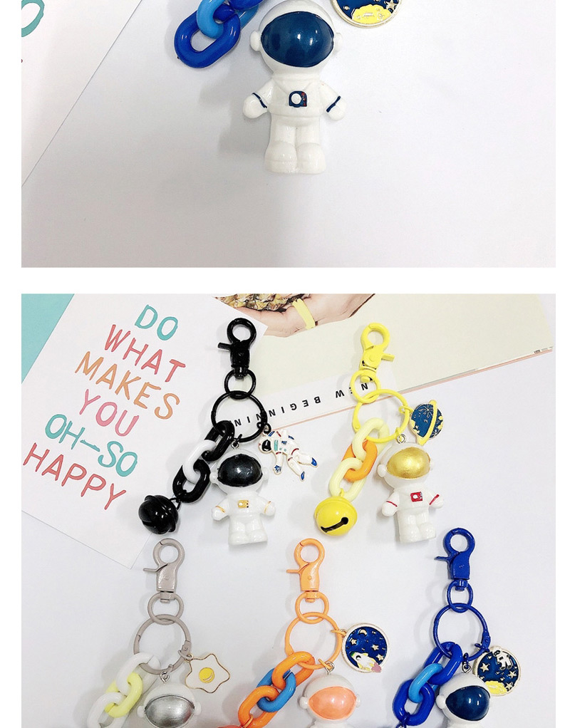 Fashion Chain Bell-yellow Astronaut Keychain Pendant,Household goods