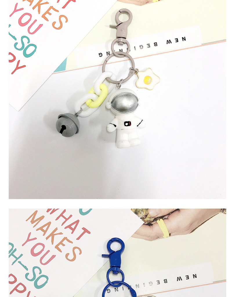 Fashion Chain Bell-yellow Astronaut Keychain Pendant,Household goods