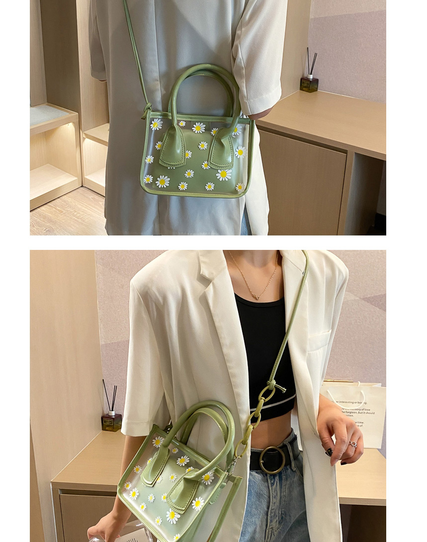 Fashion Green Small Daisy Crossbody Tote,Handbags