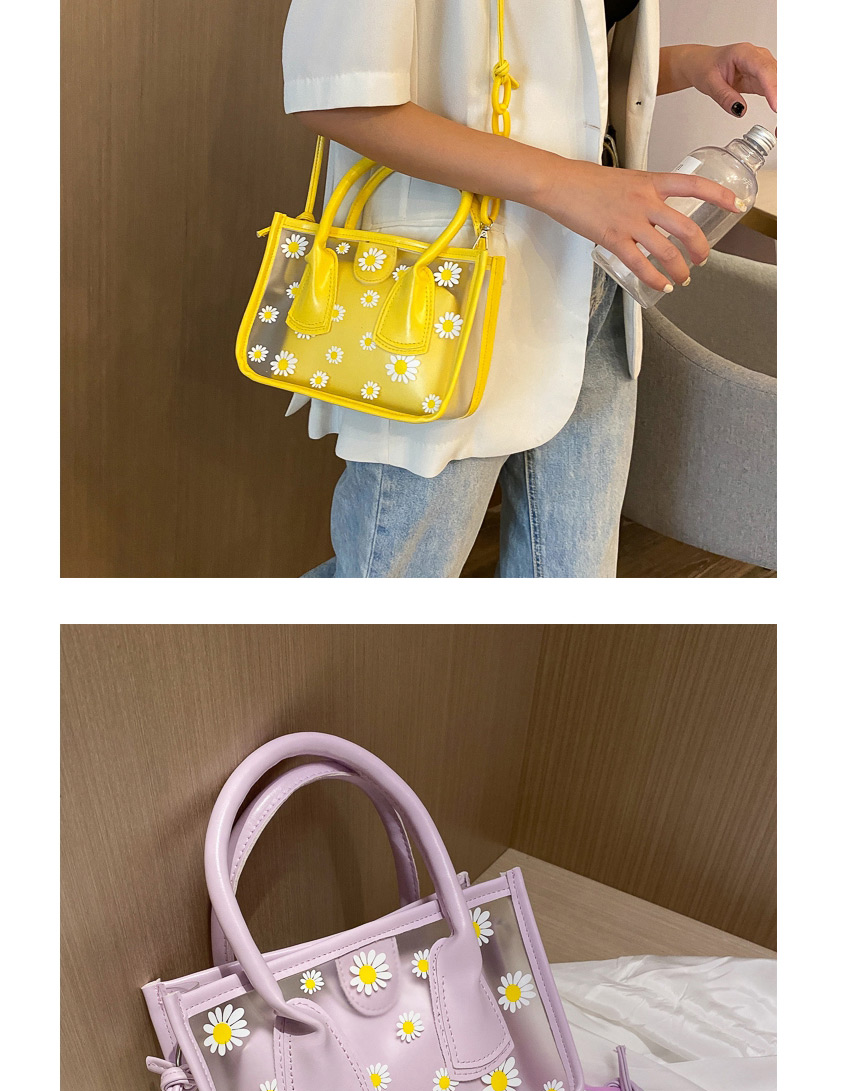 Fashion Yellow Small Daisy Crossbody Tote,Handbags