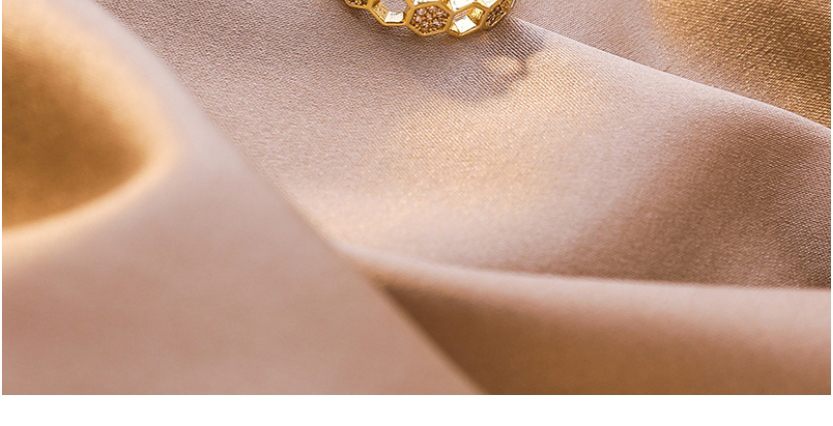 Fashion Golden Hexagon Open Ring,Fashion Rings