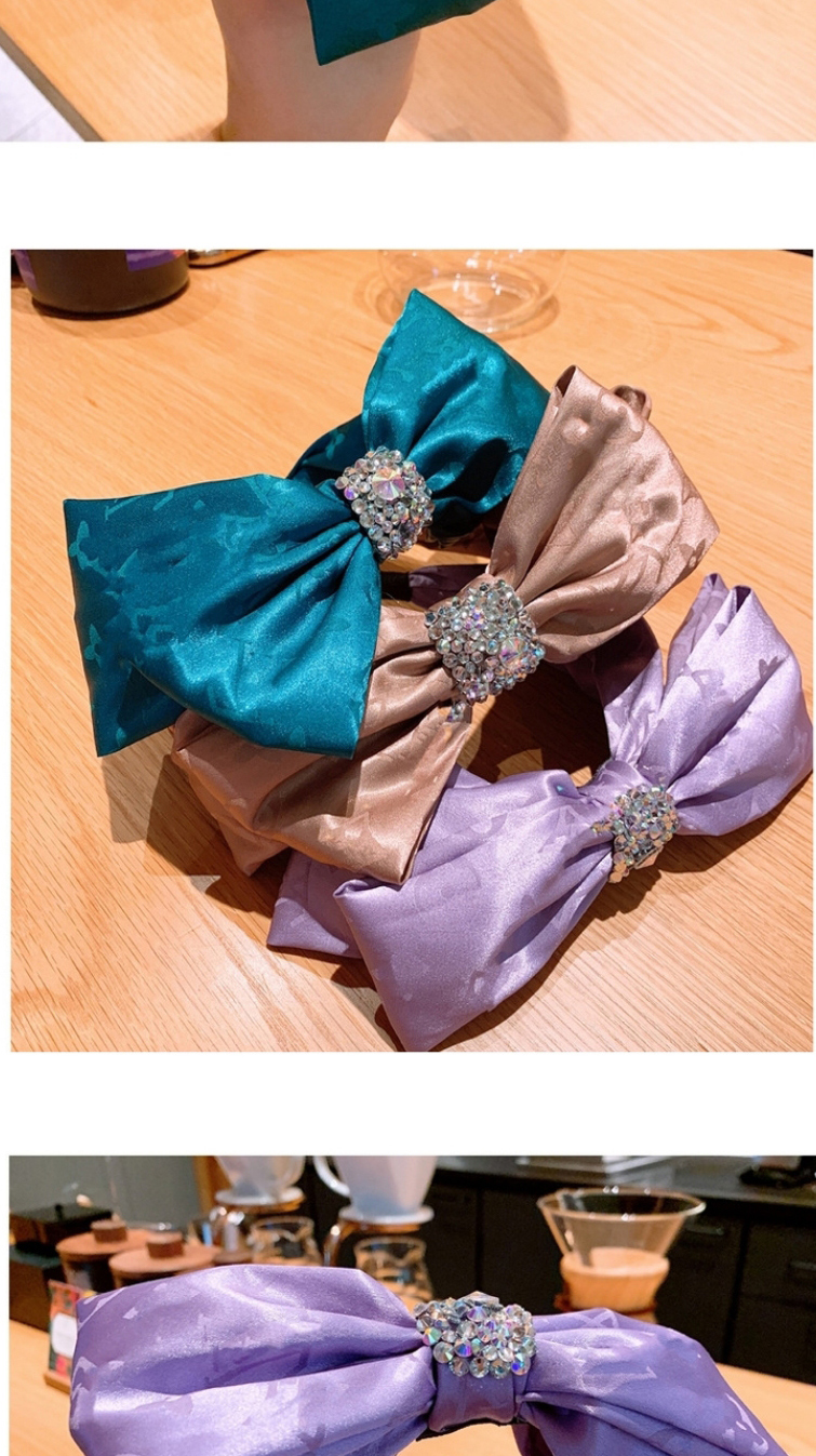 Fashion Champagne Silk Reflective Shiny Double-layer Bow Headband,Head Band