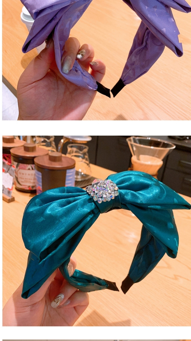 Fashion Champagne Silk Reflective Shiny Double-layer Bow Headband,Head Band