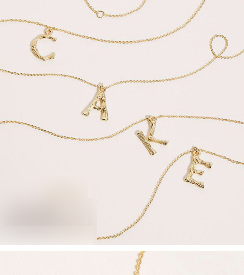 Fashion Yx15470 Bead Chain 26 Letters 316l Titanium Steel Gold Plated Necklace,Chokers