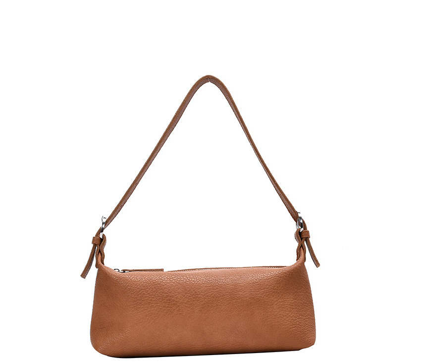 Fashion Brown Solid Color Underarm Shoulder Bag,Handbags