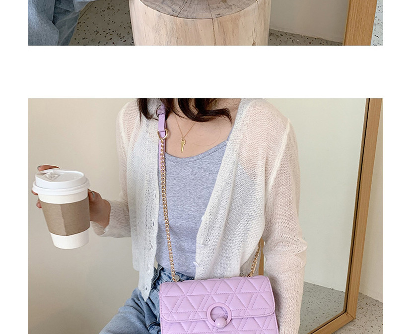 Fashion Purple Diamond Chain Shoulder Crossbody Bag,Shoulder bags