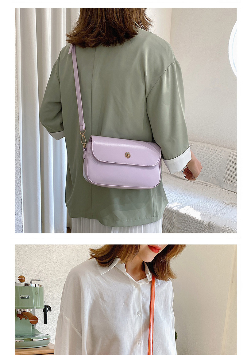 Fashion Purple Solid Color Shoulder Portable Crossbody Bag,Shoulder bags