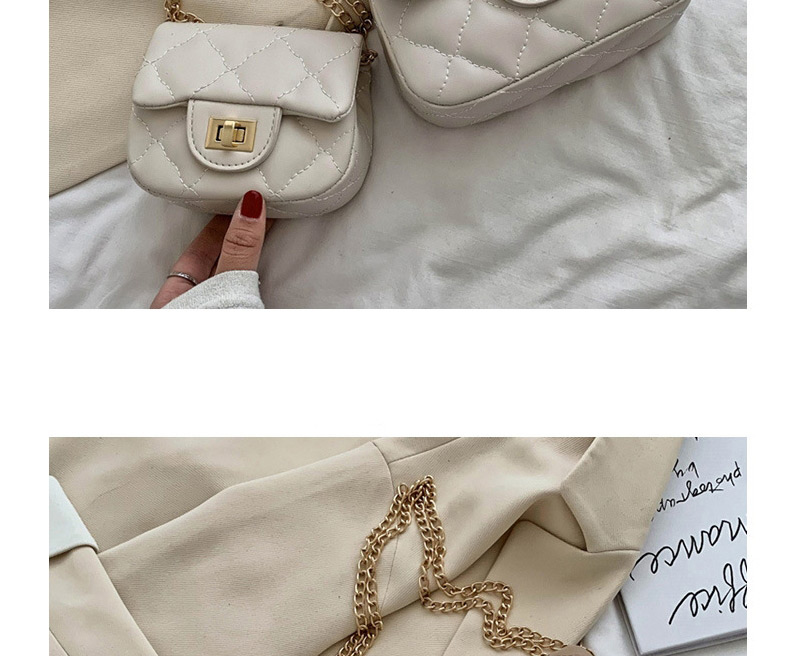Fashion Trumpet Black Cloud Embroidery Thread Messenger Chain Lock Small Square Bag,Shoulder bags