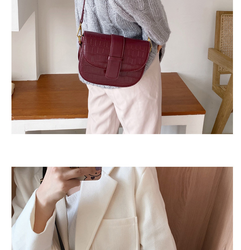Fashion Red Wine Stone Shoulder Bag,Shoulder bags