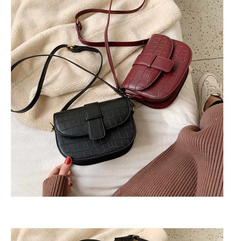 Fashion Red Wine Stone Shoulder Bag,Shoulder bags