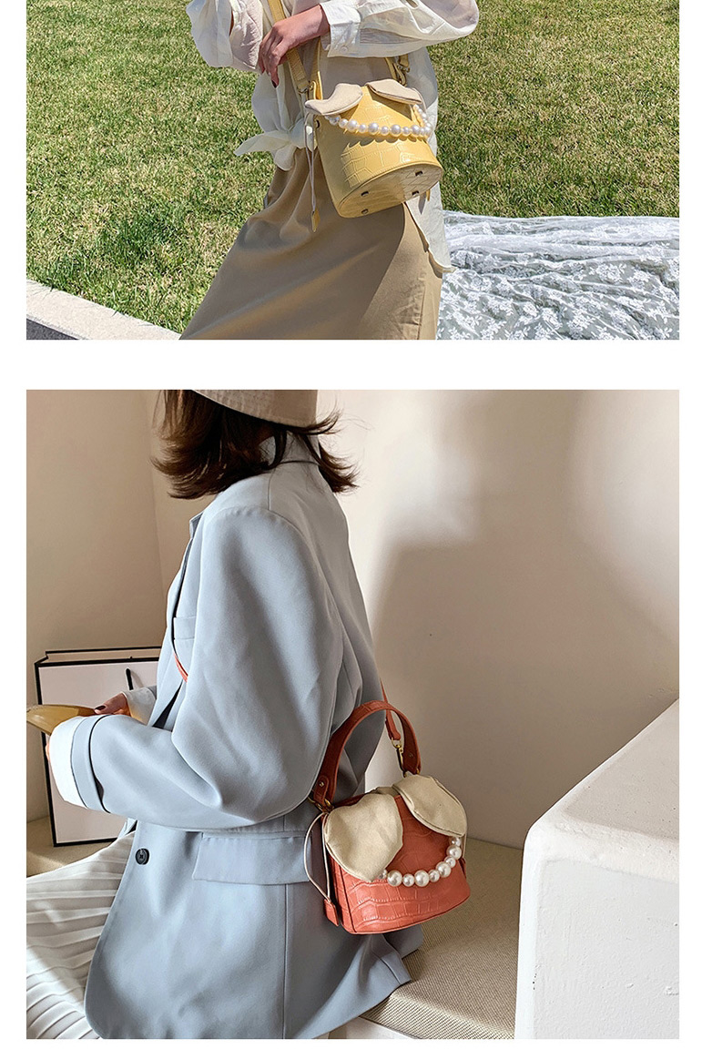 Fashion Brown Portable Pearl Shoulder Bag,Shoulder bags