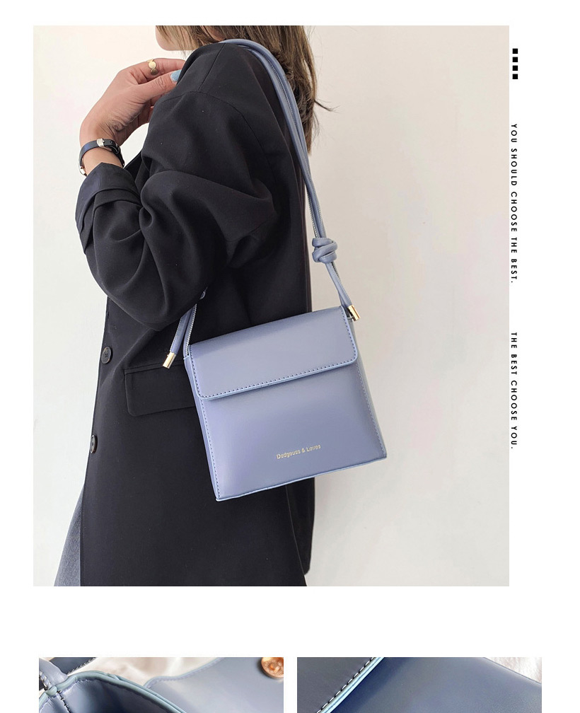 Fashion Blue One-shoulder Knotted Crossbody Bag,Shoulder bags