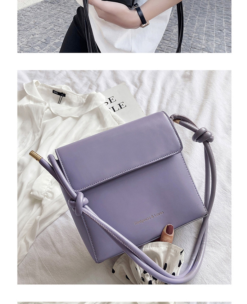 Fashion Purple One-shoulder Knotted Crossbody Bag,Shoulder bags
