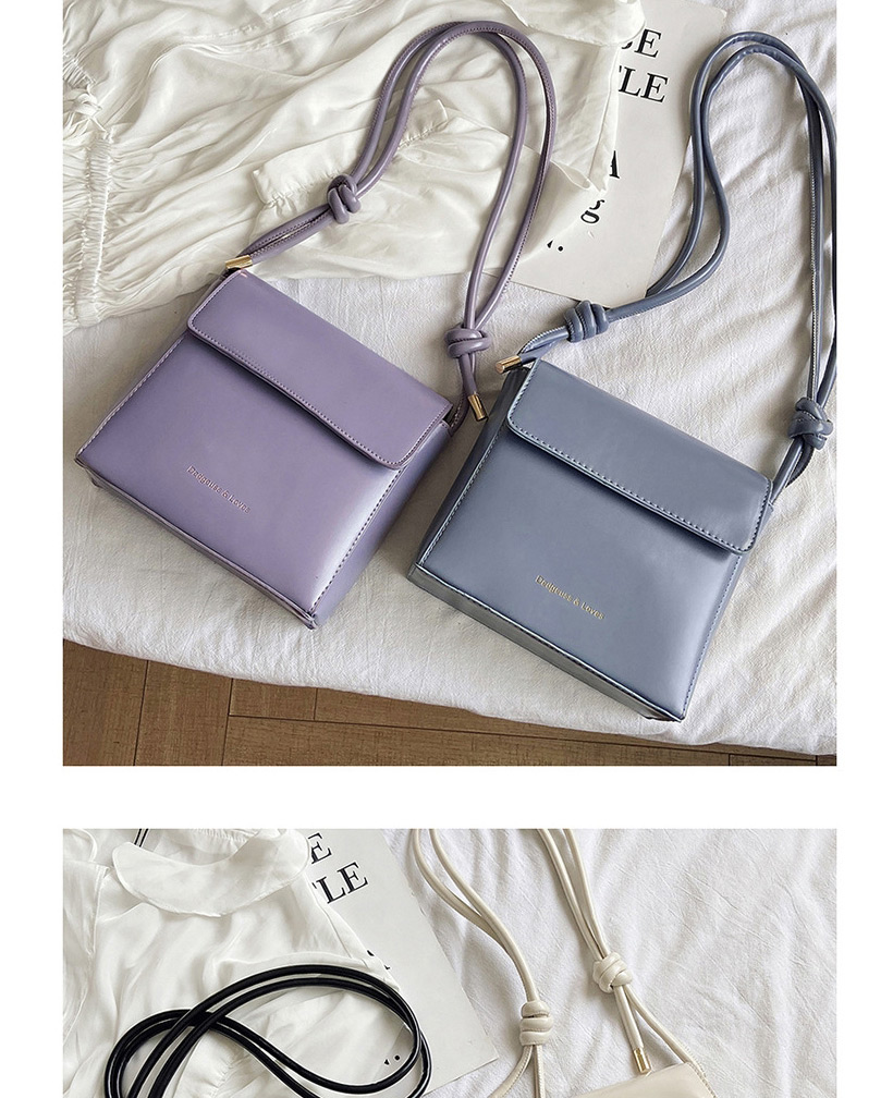 Fashion Purple One-shoulder Knotted Crossbody Bag,Shoulder bags