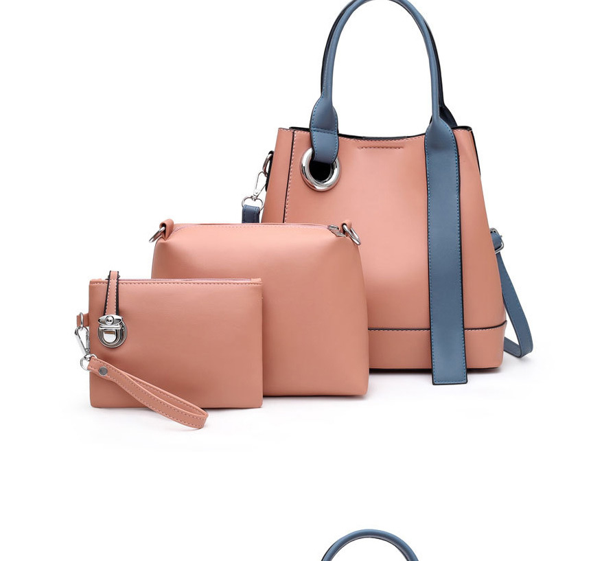 Fashion Pink Three-piece Crossbody Handbag,Handbags
