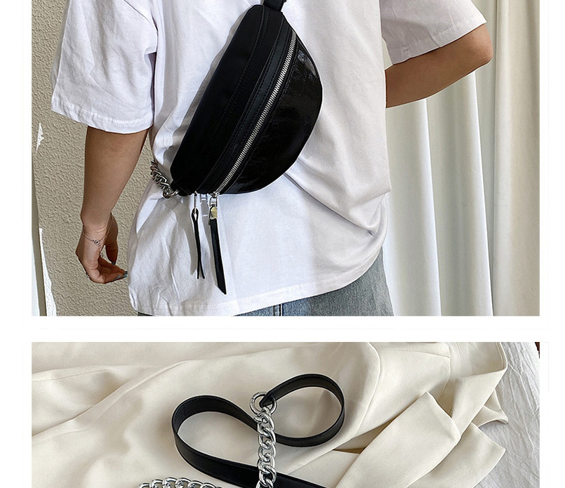 Fashion Pure Black Chain Shoulder Crossbody Bag,Shoulder bags