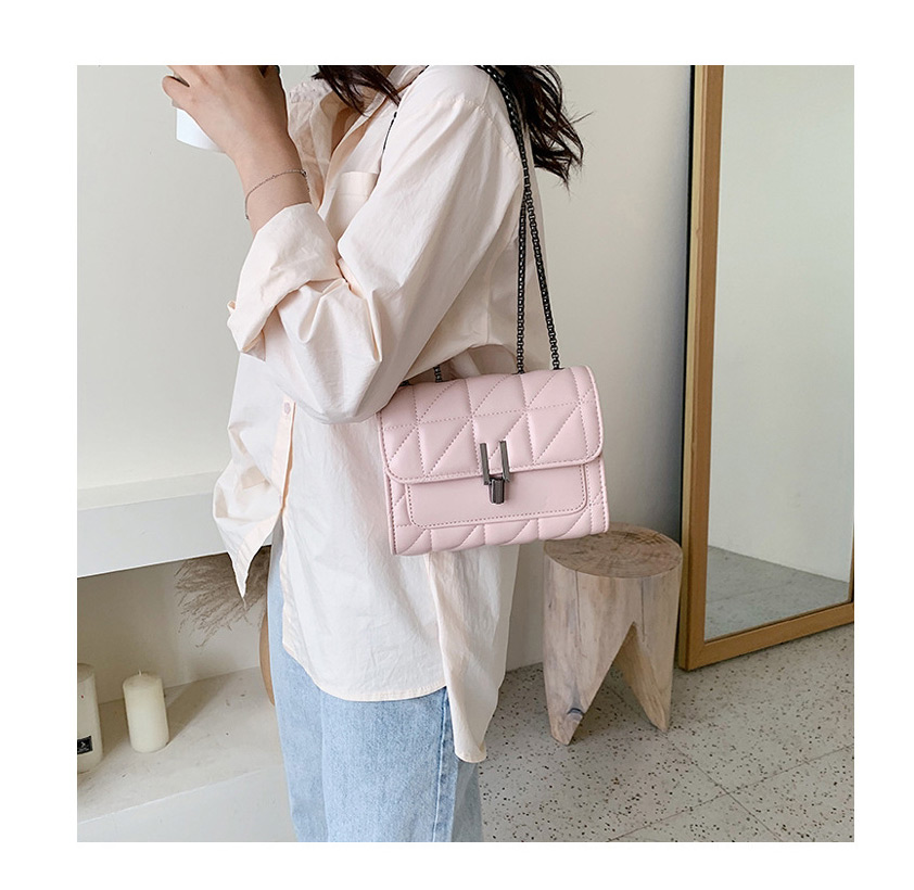 Fashion Pink Large Diamond Chain Crossbody Bag,Shoulder bags