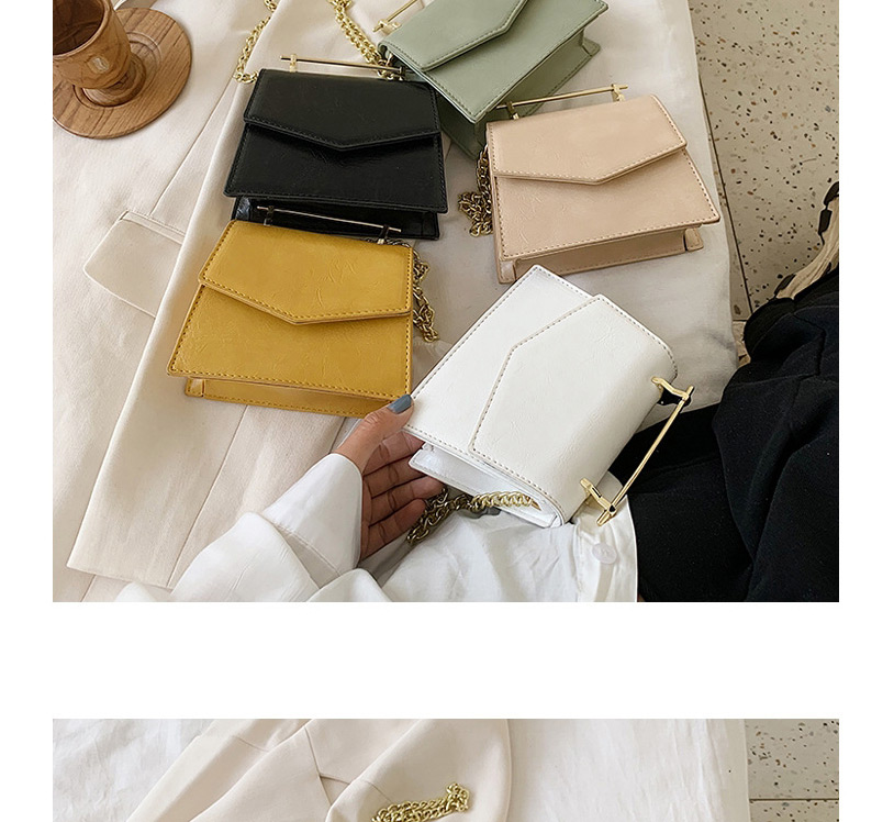 Fashion Yellow One-shoulder Cross-body Chain Handbag,Handbags