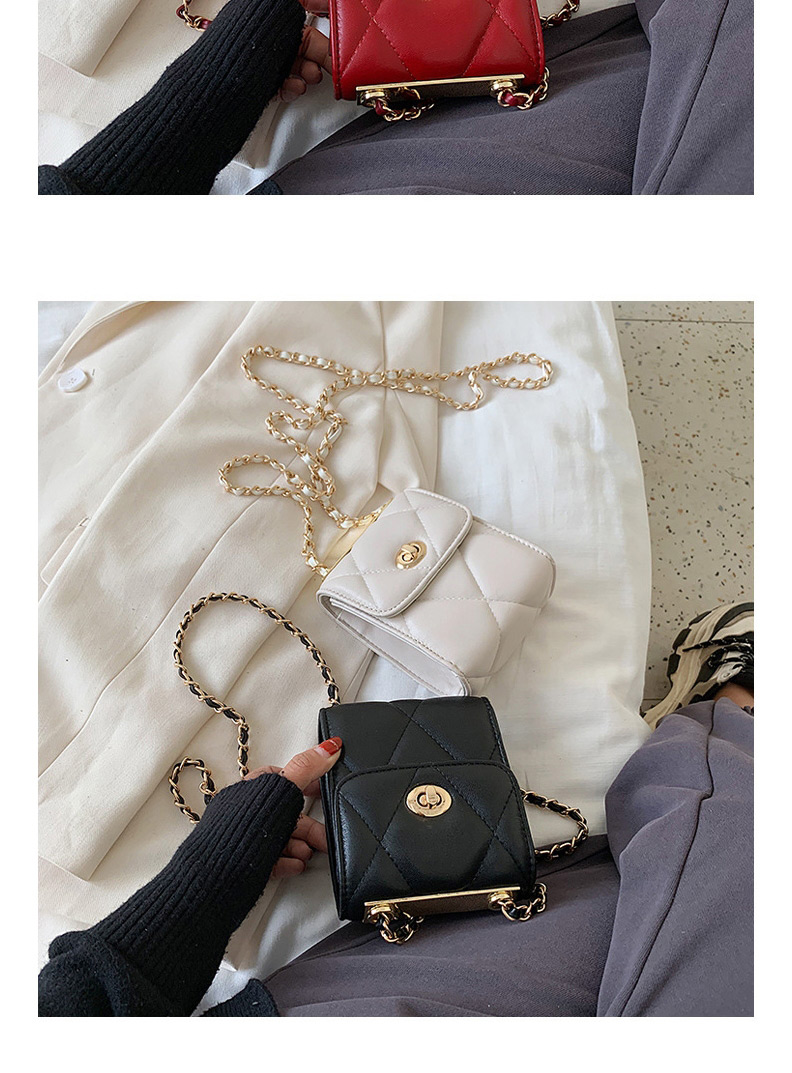 Fashion Black Diamond Chain Shoulder Crossbody Bag,Shoulder bags