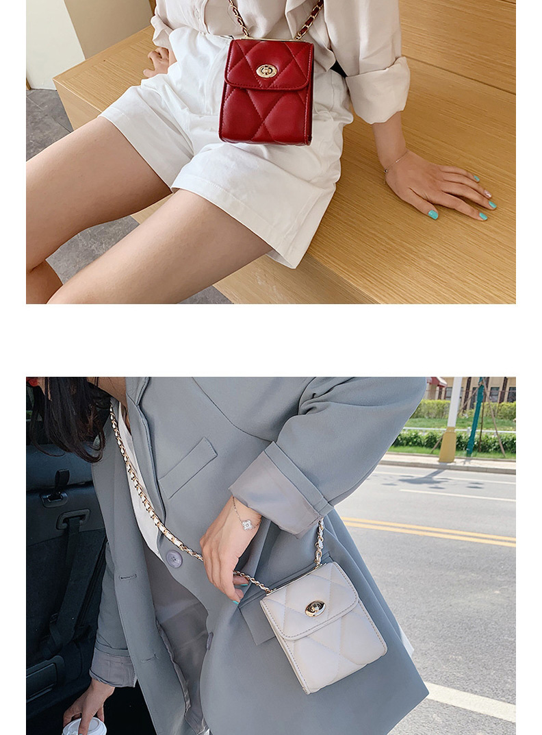 Fashion Red Diamond Chain Shoulder Crossbody Bag,Shoulder bags