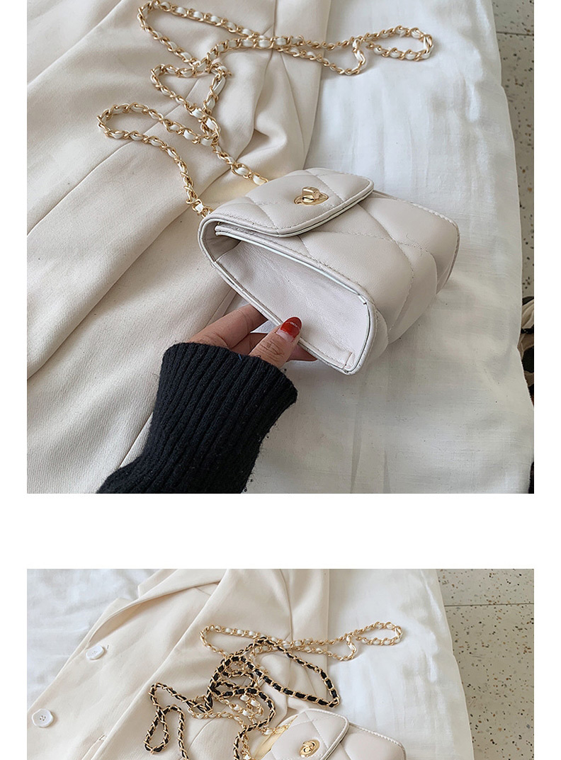 Fashion White Diamond Chain Shoulder Crossbody Bag,Shoulder bags