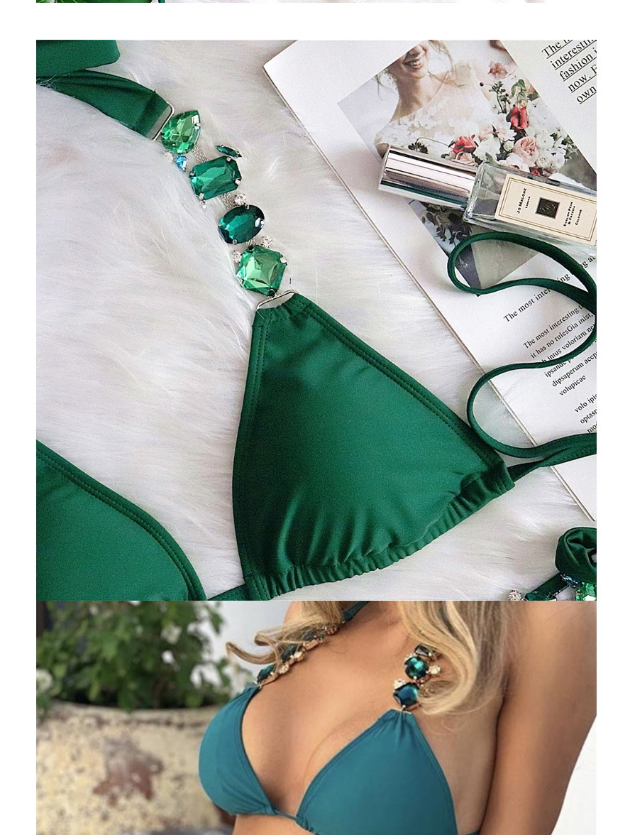 Fashion Kong Lan Diamond Strap Metal Chain Split Swimsuit,Bikini Sets