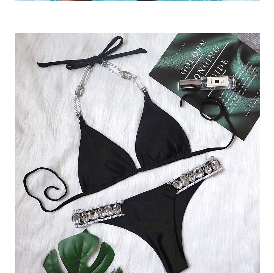 Fashion Black Plain Strapless Backless Bikini,Bikini Sets