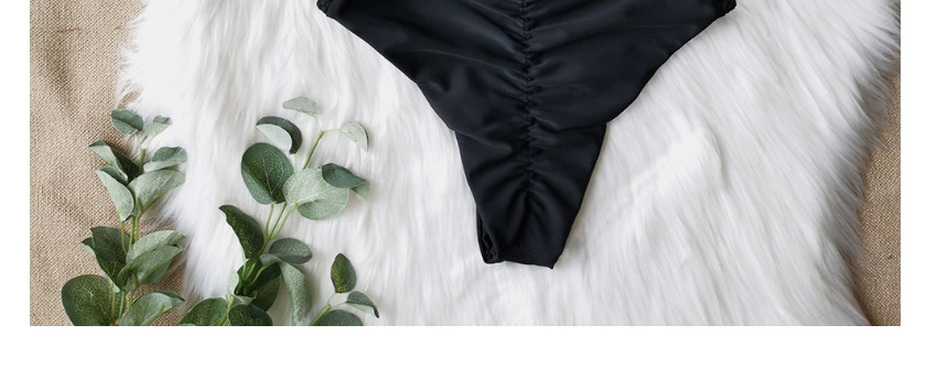 Fashion Black Solid Color Tube Top Triangle Bikini,Bikini Sets
