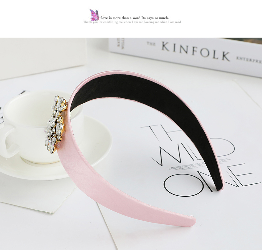 Fashion Pink Flower Headband With Diamonds And Flowers,Head Band