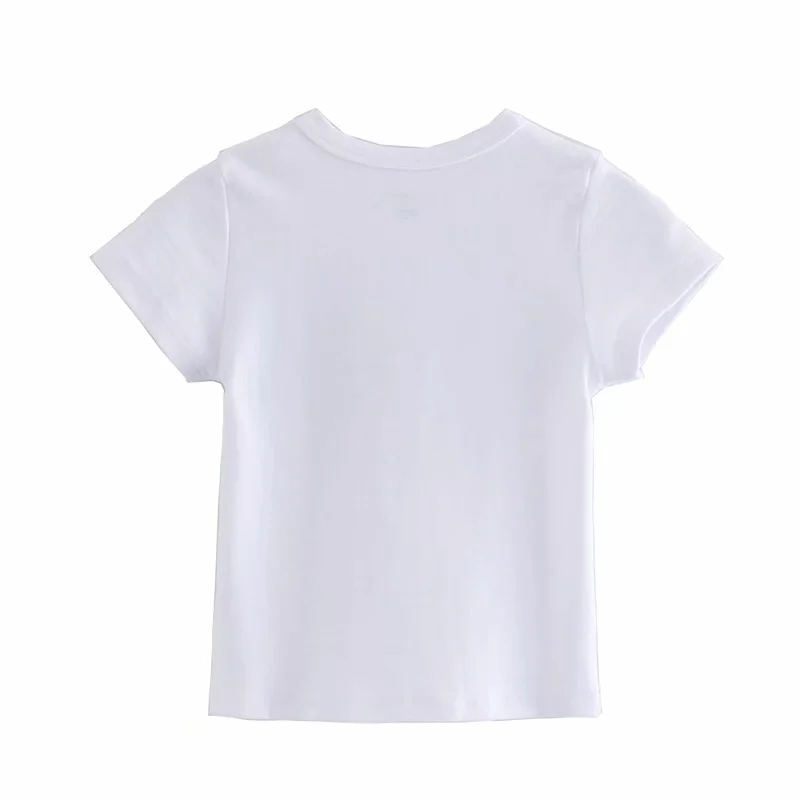 Fashion White Flag Shark Print T-shirt,Tank Tops & Camis