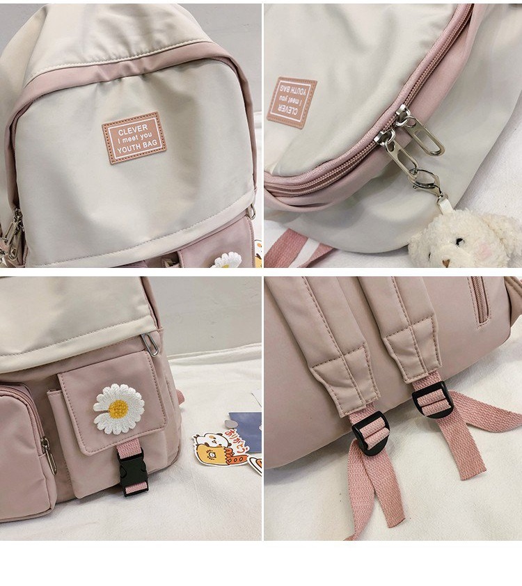Fashion Pink To Send A Bear Daisy Backpack,Backpack