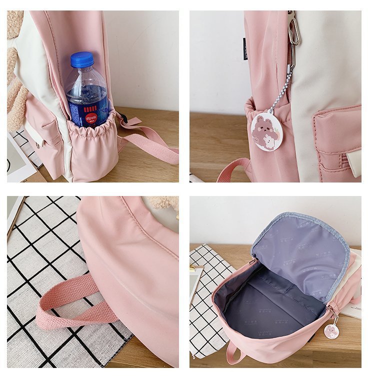 Fashion Pink Cartoon Doll Bear Backpack,Backpack