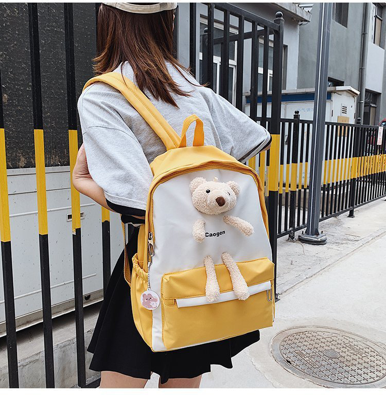 Fashion Yellow Cartoon Doll Bear Backpack,Backpack