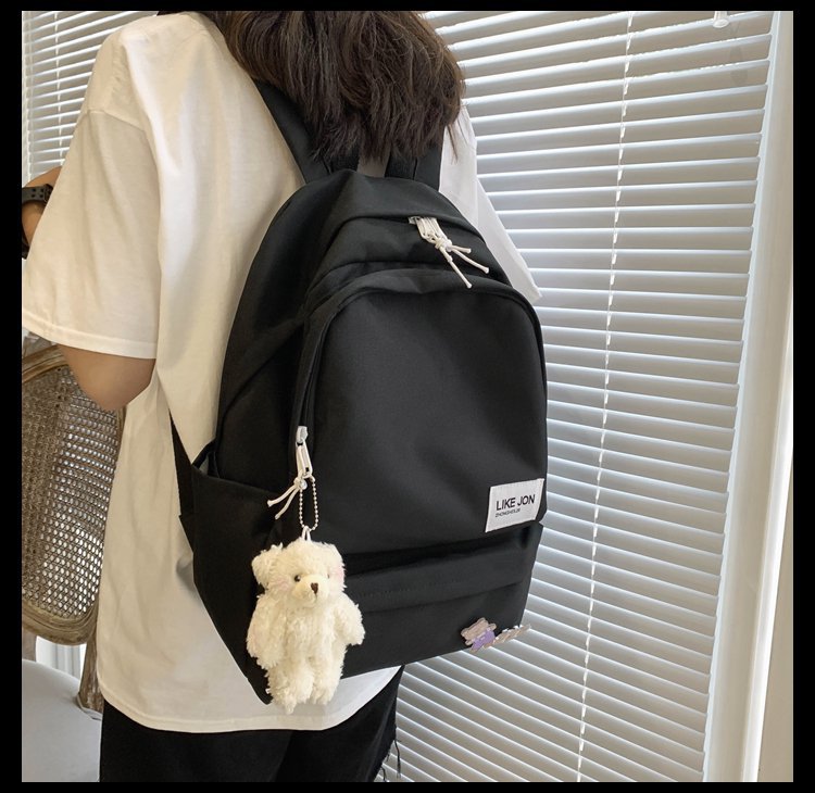 Fashion Black Bear Pendant Cartoon Bear Backpack,Backpack