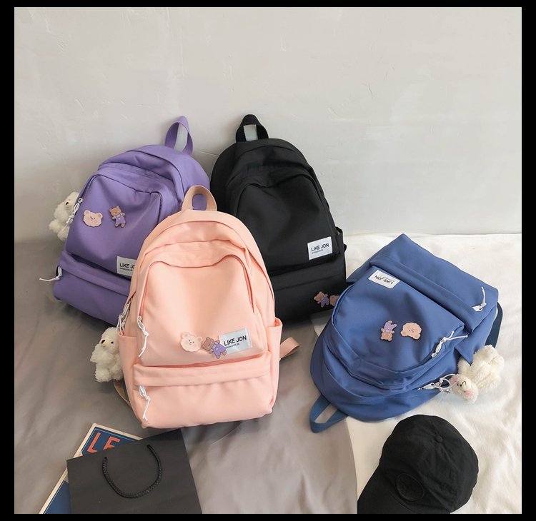 Fashion Blue Send Bear Pendant Cartoon Bear Backpack,Backpack