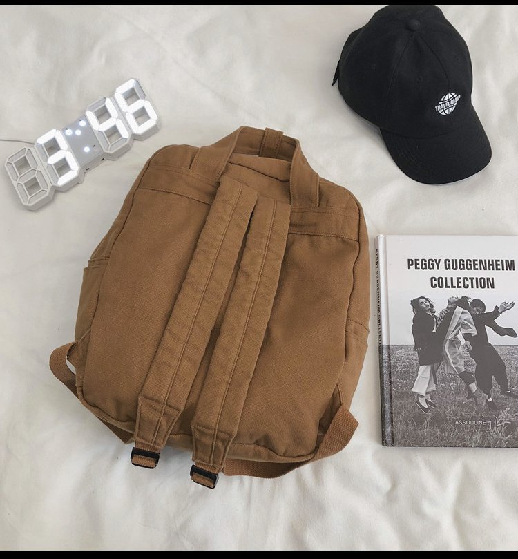 Fashion Black Hat Pendant Washed Backpack,Backpack