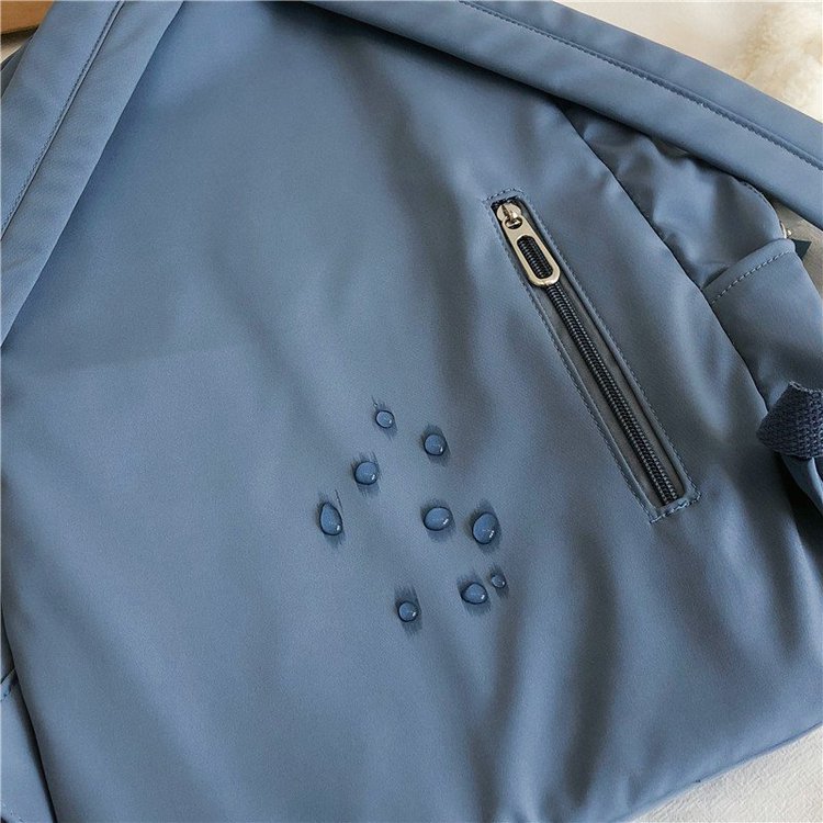 Fashion Blue Send Bear Pendant Bear Print Label Backpack,Backpack