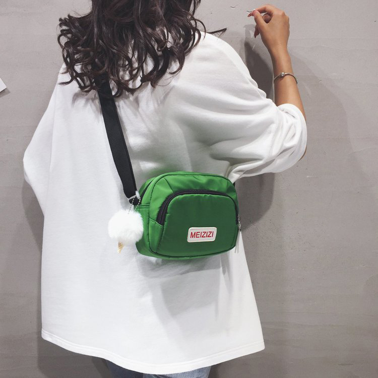 Fashion Green Letter Sticker Oxford Shoulder Bag,Shoulder bags