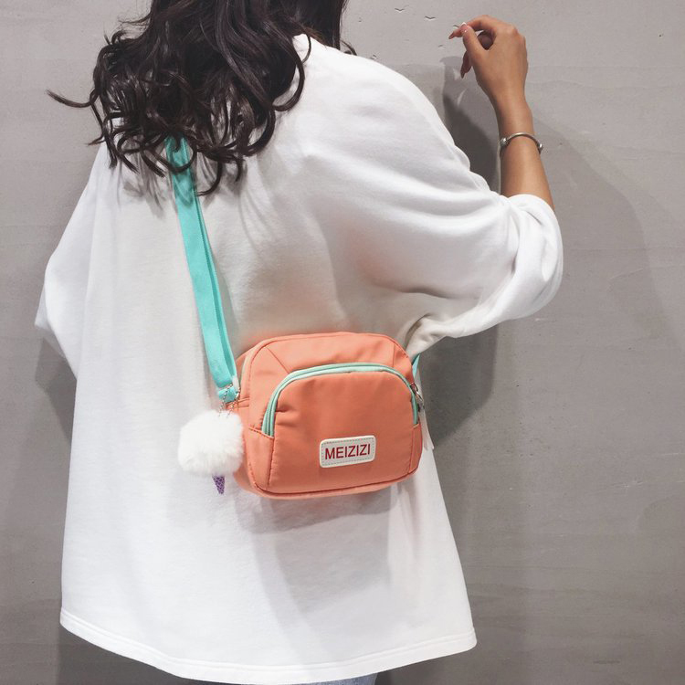 Fashion Pink Letter Sticker Oxford Shoulder Bag,Shoulder bags